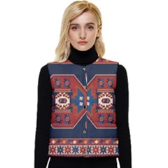 Armenian Carpet Women s Short Button Up Puffer Vest by Gohar