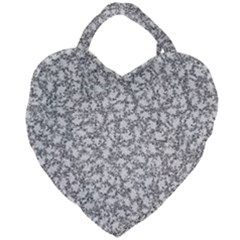 Bacterias Drawing Black And White Pattern Giant Heart Shaped Tote by dflcprintsclothing