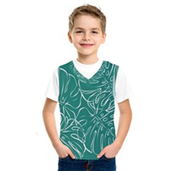 Tropical Monstera  Kids  Basketball Tank Top by ConteMonfrey