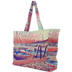 Boats On Lake Garda Simple Shoulder Bag by ConteMonfrey