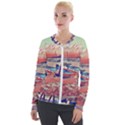 Boats On Lake Garda Velvet Zip Up Jacket View1