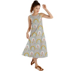 Rainbow Pattern Summer Maxi Dress by ConteMonfrey