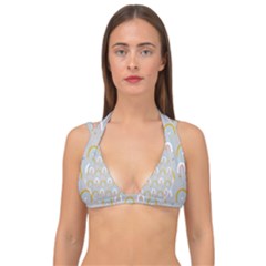 Rainbow Pattern Double Strap Halter Bikini Top by ConteMonfrey