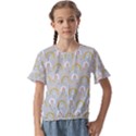 Rainbow pattern Kids  Cuff Sleeve Scrunch Bottom Tee View1