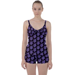 Black Seaweed Tie Front Two Piece Tankini by ConteMonfrey