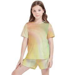 Gradient Orange, Green - Colors Fest Kids  Tee And Sports Shorts Set by ConteMonfrey