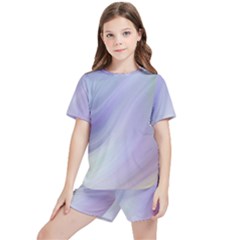 Gradient Blue, Orange, Green Kids  Tee And Sports Shorts Set by ConteMonfrey