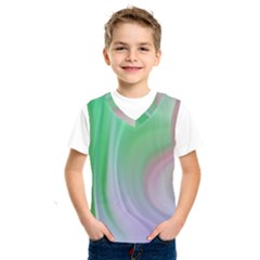 Gradient Green Blue Kids  Basketball Tank Top by ConteMonfrey