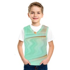 Gradient Green Orange Kids  Basketball Tank Top by ConteMonfrey