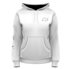 Officially Sexy Women s White With Black Logos Pullover Hoodie by OfficiallySexy