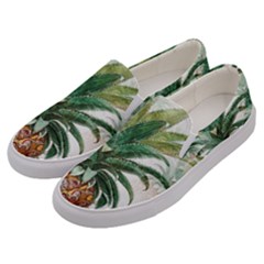 Pineapple Pattern Background Seamless Vintage Men s Canvas Slip Ons by Wegoenart