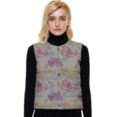 Pattern Armenian Birds Women s Short Button Up Puffer Vest by Gohar