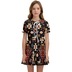 Carpet-symbols Kids  Sweet Collar Dress by Gohar