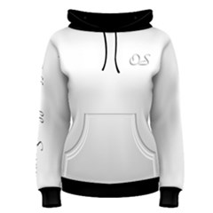 Officially Sexy Women s White & Black Pullover Hoodie With Black Logos by OfficiallySexy