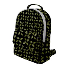 Leaves Motif Random Print Pattern Flap Pocket Backpack (large) by dflcprintsclothing