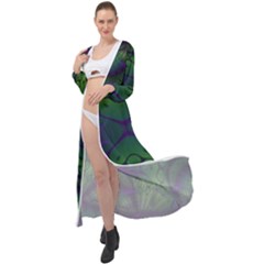 Abstract Fractal Art Pattern Maxi Chiffon Beach Wrap by Ravend