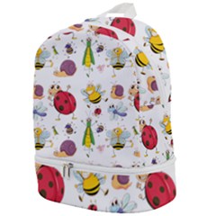 Cute Cartoon Insects Seamless Background Zip Bottom Backpack by Jancukart