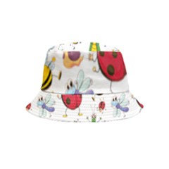 Cute Cartoon Insects Seamless Background Bucket Hat (kids) by Jancukart