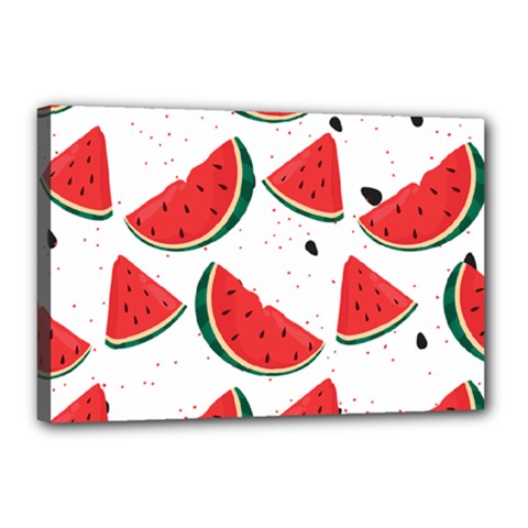 Watermelon Seamless Pattern Canvas 18  X 12  (stretched) by Jancukart