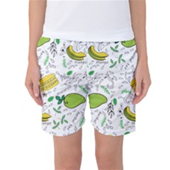 Hamburger With Fruits Seamless Pattern Women s Basketball Shorts by Jancukart