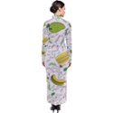 Hamburger With Fruits Seamless Pattern Turtleneck Maxi Dress View2