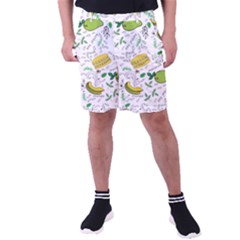 Hamburger With Fruits Seamless Pattern Men s Pocket Shorts by Jancukart