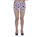 Pizza Seamless Pattern Background Skinny Shorts View1