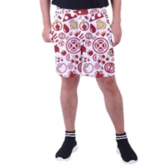 Pizza Seamless Pattern Background Men s Pocket Shorts by Jancukart