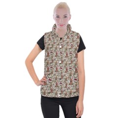 Architecture Ornaments Women s Button Up Vest by Gohar