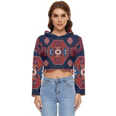 Armenian Carpet Women s Lightweight Cropped Hoodie by Gohar