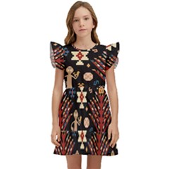 Carpet-symbols Kids  Winged Sleeve Dress by Gohar