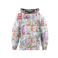 Easter Village  Kids  Pullover Hoodie by ConteMonfrey