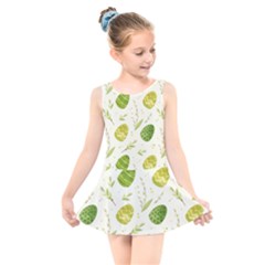 Easter Green Eggs  Kids  Skater Dress Swimsuit by ConteMonfrey