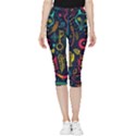 Sketch graphic illustration Inside Out Lightweight Velour Capri Leggings  View1