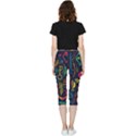 Sketch graphic illustration Inside Out Lightweight Velour Capri Leggings  View2