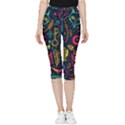 Sketch graphic illustration Inside Out Lightweight Velour Capri Leggings  View3