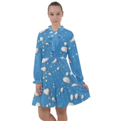 Ice Cream Bubbles Texture All Frills Chiffon Dress by dflcprintsclothing