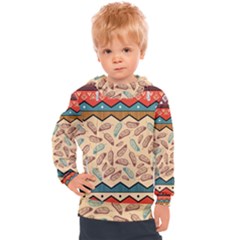 Ethnic Tribal Pattern Background Kids  Hooded Pullover by Vaneshart