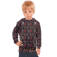 Carpet Symbols Kids  Hooded Pullover by Gohar