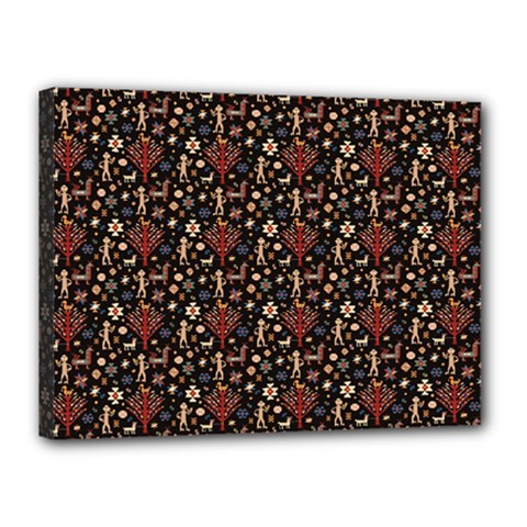 Carpet Symbols Canvas 16  X 12  (stretched) by Gohar