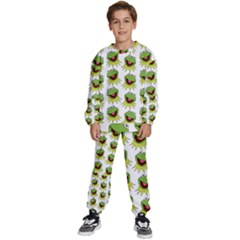 Kermit The Frog Kids  Sweatshirt Set by Valentinaart