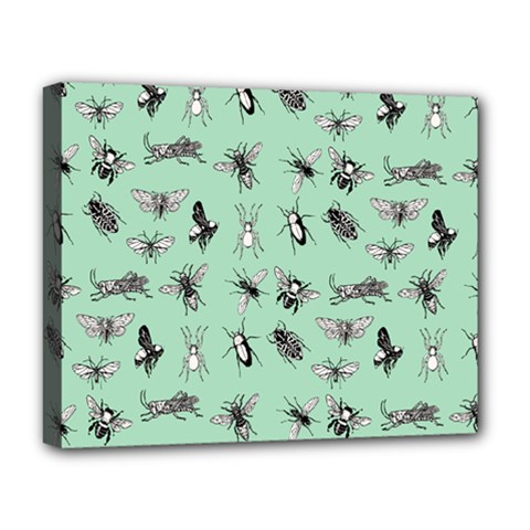 Insects Pattern Deluxe Canvas 20  X 16  (stretched) by Valentinaart