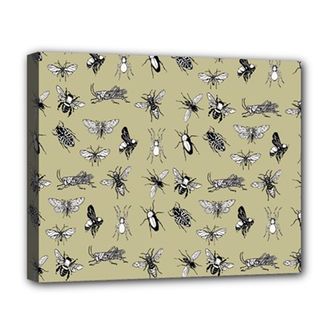 Insects Pattern Deluxe Canvas 20  X 16  (stretched) by Valentinaart