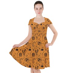 Halloween  Cap Sleeve Midi Dress by Valentinaart