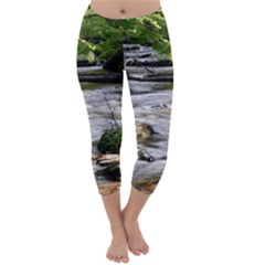 Bach Water Landscape Nature Forest Summer Sun Capri Winter Leggings  by danenraven