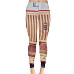 Radio Vintage Listen Retro Music Frequency Leggings  by danenraven