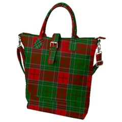 Lumberjack Plai Buckle Top Tote Bag by artworkshop