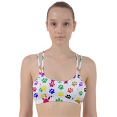 Pawprints Line Them Up Sports Bra by artworkshop