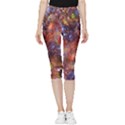 Fantasy Surreal Animals Psychedelic Pattern Inside Out Lightweight Velour Capri Leggings  View3