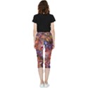 Fantasy Surreal Animals Psychedelic Pattern Inside Out Lightweight Velour Capri Leggings  View4